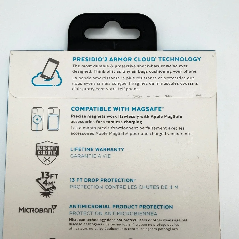 Speck Phone Case iPhone 13 Pro 6.1 Gray MagSafe Presidio 2 Grip